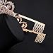 KMVEXO Baroque Royal Queen Gold Wedding Crown Crystal Princess Tiara Headbands for Women Bridal Party Birthday Headpieces (Rose Gold Pink)