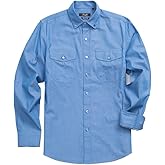 Men's Long Sleeve Denim Shirt (US, Alpha (Alpha), 3XL, Regular, Light Blue)