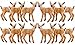 RESTCLOUD 12Pcs Deer Figurines Cake Toppers, Deer Toys Figure, Small Woodland Animals Set of 12 Fawn primary