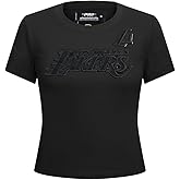 Womens NBA Classic Triple Black Cotton Short Sleeve Slim Fit Tee