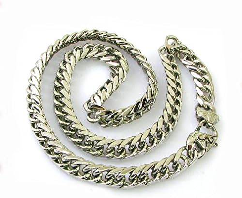 Jewelryfinds New Hot Flat Snake Chain Titanium Steel Men Thick Silver Necklace