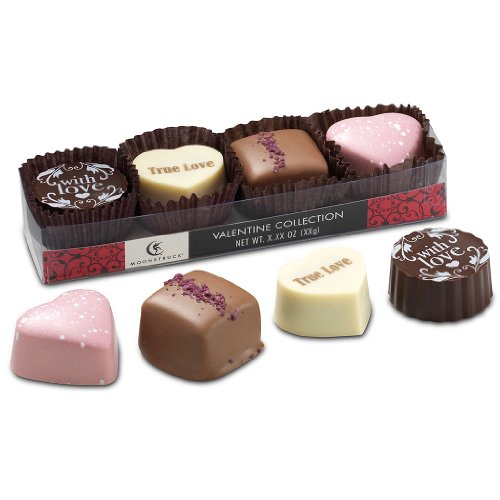 Moonstruck Chocolate 4pc Valentine Chocolate Truffle Collection
