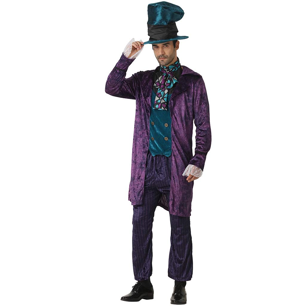 Photo 1 of FantastCostumes Men The Hatter Costume Mad Tea Party Fairy Tale Gentleman Fancy Dress—-ONE SIZE FITS MOST ADULTS