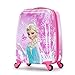 MOREFUN Frozen 18 Inch Luggage Hard Side Spinner Suitcase Carry on Luggage Rolling Pink 01