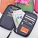 NO.2 BAG Travel Wallet Passport Holder RFID Document Organizer Waterproof Family Passport Holder Blocking Document Organizer Bag 9.1 x 5.2 x 1.2 inch Gray