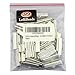 LolliBeads (TM) 25 mm Silver Plated Brass Ribbon Bracelet Bookmark Leather Pinch Crimps End Findings (50 Pcs)