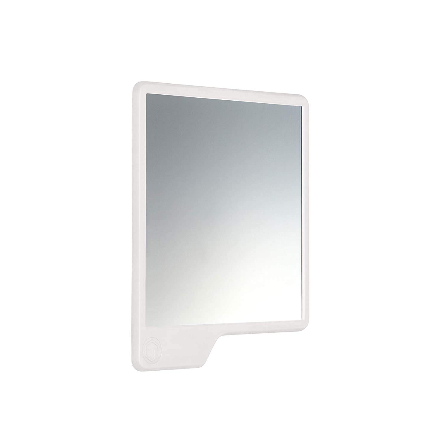 Tooletries - The Oliver (Charcoal) Silicone Waterproof Mighty Mirror, Silicone Toiletry Organizer, Shower And Bathroom. Features Silicone Grip Technology, Shower Mirror: Beauty