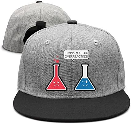 SJSNBZ You're Overreacting Chemistry Humor, Funny Science Printed Womens Mens Adjustable Baseball Cap