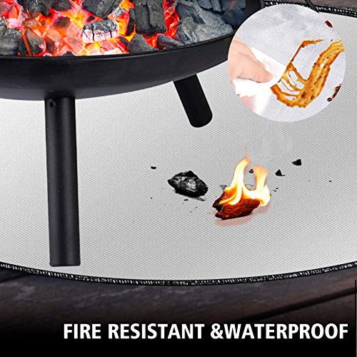 BALAPERI Fire Pit Mat for Under Fire Pit, Fireproof Mat 36 inch Round