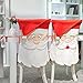 Valery Madelyn 2 Pack Santa Claus Christmas Chair Covers, Chair Back Covers for Dinning or Kitchen Decorations