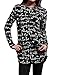 Allegra K Women Round Neck Full Sleeve Letter Prints Pullover Knit Shirt Black L