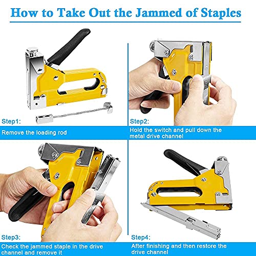 Marvelent Staple Gun, Staple Gun Heavy Duty 3 in 1 with 1800 Staples