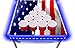 PartyPong 8-Foot Professional Beer Pong Table w/Cup Holes, LED Lights & Pong Balls - America Edition