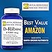 D-Ribose - 1500 mg 180 Count - ATP Supplement - Increased Bioenergy and Muscle Recovery