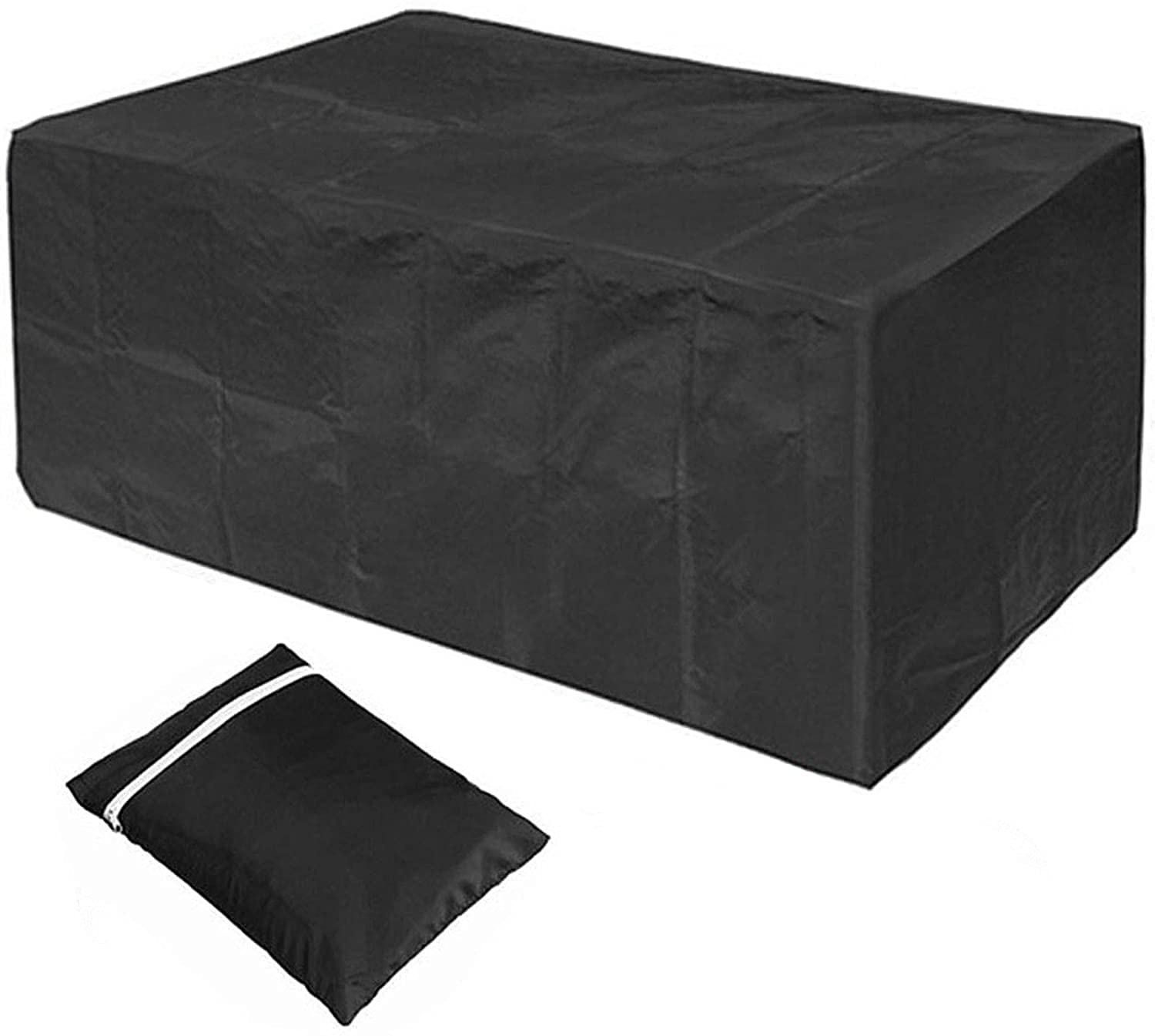 COOSOO Corner Sofa Cover Outdoor Garden Furniture Cover Waterproof Durable 210D Oxford V/L Shaped Sectional Couch Rattan Corner Sofa Table Chair Protection Cover with Storage Bag(Square:155cm/61in)