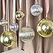 KI Store Large Christmas Balls Silver 4-Inch Mercury Christmas Ornaments Shatterproof Christmas Tree Decorations