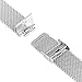 for Fossil Gen 4 Q Venture HR/Gen 3 Q Venture Watchband, TRUMiRR 18mm Watchband Milanese Loop Stainless Steel Band Strap for Huawei Watch, Huawei Fit Honor S1, Withings Activite/Steel/Pop, Silver