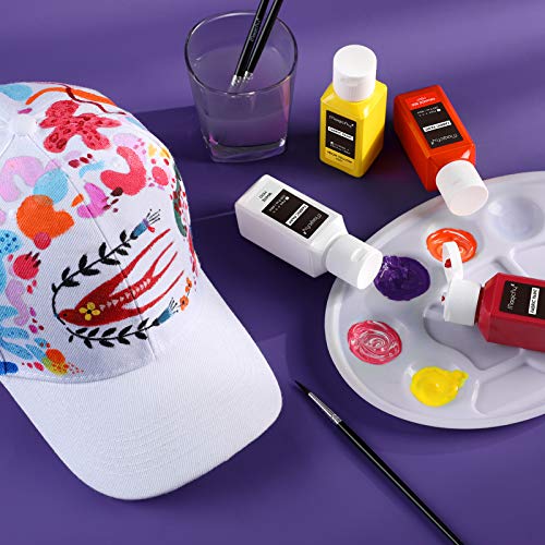 Magicfly Permanent Soft Fabric Paint Set for Clothes 14 Colors 60ML