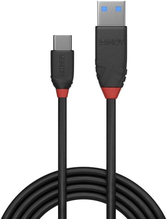 Lindy 0.5m USB 3.1 Type A to C Cable 3A, Black Line, 0.5 meter - Image 3
