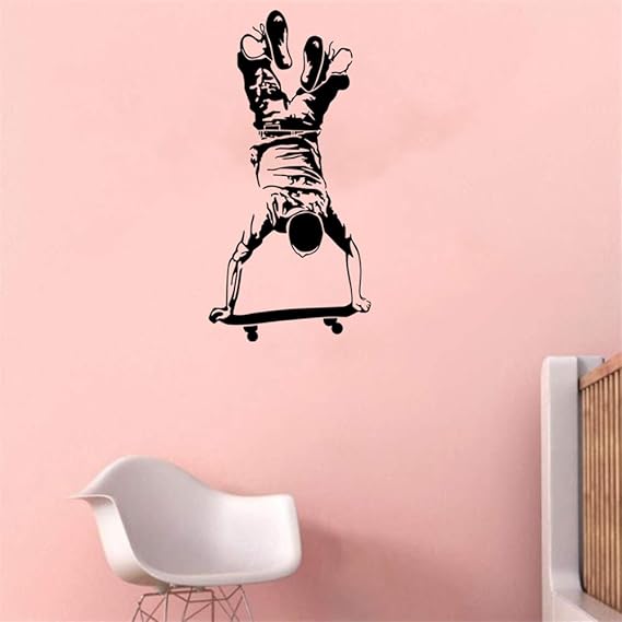 Wandtattoo Skate Skateboard Wandaufkleber Home Bad Aufkleber Vinyl 