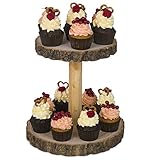 Hearthford Rustic Cupcake Stand Wood - Cake
