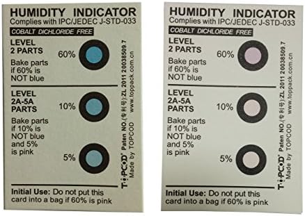 200Pack Humidity Indicator Card 3-Dot 5-10-60% for using in electronic product