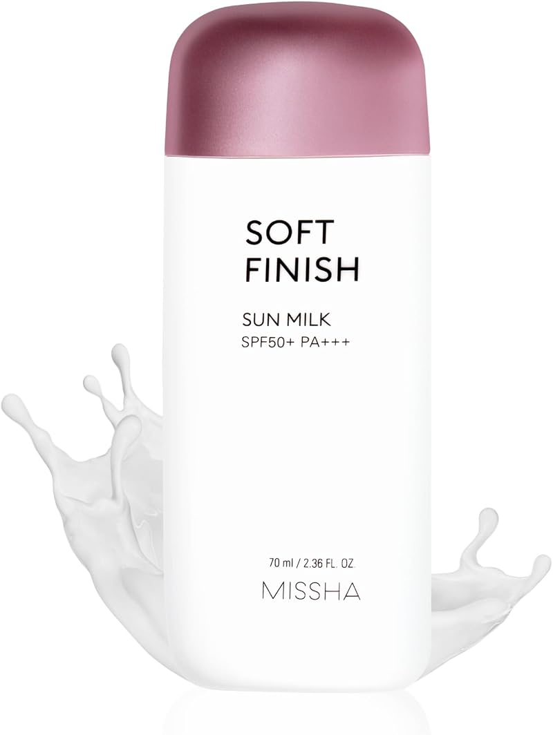 MISSHA Soft Finish Sun Milk SPF50+ PA+++ 70ml Korean Beauty + 2 Samples