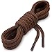 Miscly Round Boot Laces [1 Pair] Heavy Duty and Durable Shoelaces for Boots, Work Boots & Hiking Shoes (Brown, 54 inches (137 cm))