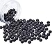 NBEADS 8mm Natural Black Lava Beads, Gemstone Round Chakra Beads, Diffuser Essential Oils Yoga Volcanic Rock Beads Loose Beads for Jewelry Making, About 150-160 Pcs
