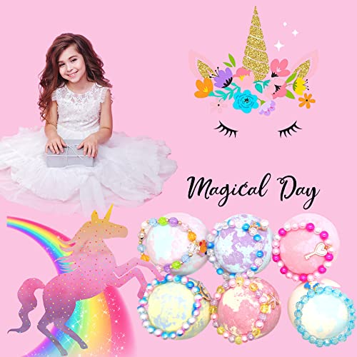 Unicorn Bath Bombs with Surprise Inside for Kids Girls, Kids Bath Bombs