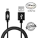 KingCool Micro USB Charge Cable 3.3 ft/1m Durable Braided Nylon V8 High Speed USB Data Transfer Cable Data Sync USB Charger Cord for Android, Samsung, HTC and More(Black)