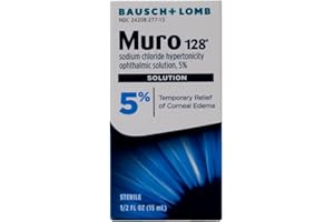 BAUSCH + LOMB Bausch and Lomb Muro 128 Opthalmic Solution 5% 15mL for Temporay Relief of Corneal Edema (1 Box Only)