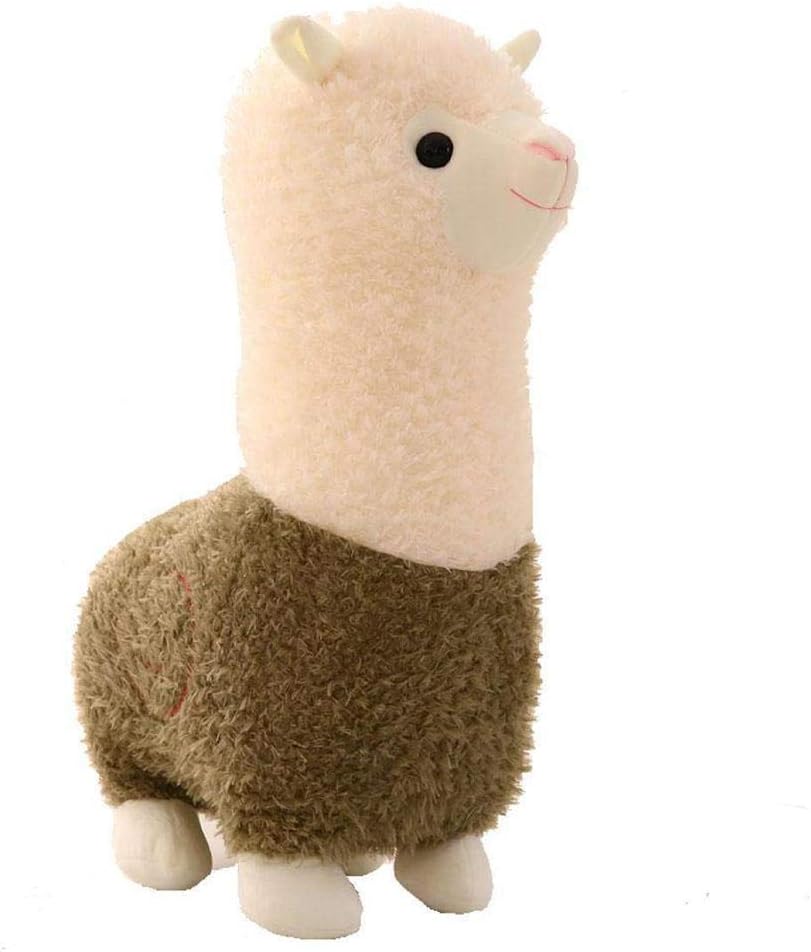 yerflew Alpaca Plush Toy, Kids Stuffed Toy Llama Doll, Children Soft Furball Vicuna Animal Toys Gift for Birthday