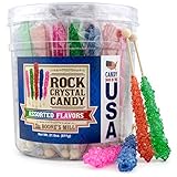 Boone's Mill | XL Rock Crystal Candy Sticks | Assorted Flavors | 36 Count