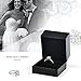 Oirlv Luxury Black Leather Ring Box - Ideal for Wedding and Proposal Ring Jewelry Gift