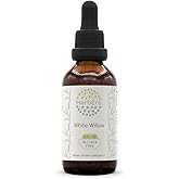 HerbEra White Willow B60 Alcohol-Free Herbal Extract Tincture, Concentrated Liquid Drops Natural White Willow (Salix Alba) Dried Bark 2 fl oz