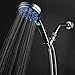 Hotel Spa 3 Colors LED Hand Shower with Temperature Display, Chrome, 4.25
