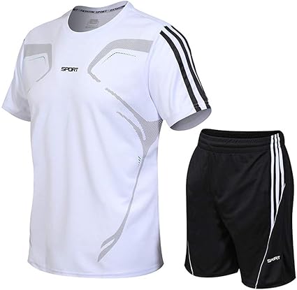 running t shirt and shorts