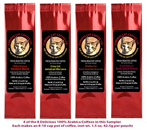 2 Delicious+Roasted+Coffees+Feline+Inspired+Sampler