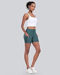 CHRLEISURE Womens Biker Yoga Shorts with