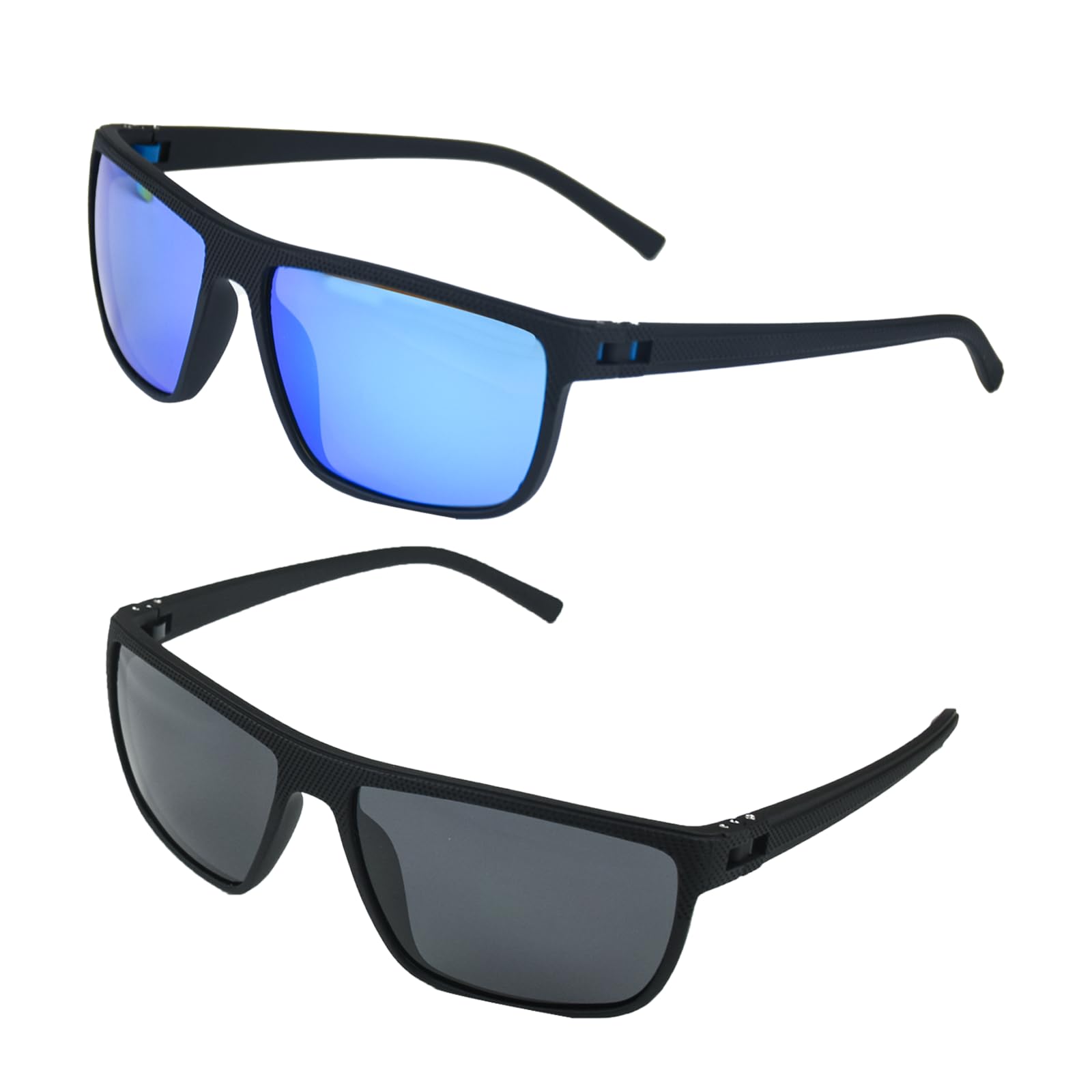 Teaque 2pcs Sunglasses Outdoor Glasses provide effective protection against wind sand and UV rays for Men Women Driving Cycling Fishing Retro Sun Glasses.