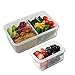 EcoNaturel Bento Lunch Box Kids & Adults; Leakproof Meal Prep Container with 3 Removable Perfect Size Compartments Plus Snack/Soup Container; BPA Free Reusable Portion Control; Food storage Container