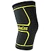 ActiveGear Knee Compression Sleeve Support For Sports Injury Prevention, Joint Pain Relief And Arthritis - Improve Athletic Performance And Recovery - By (Yellow, Large)