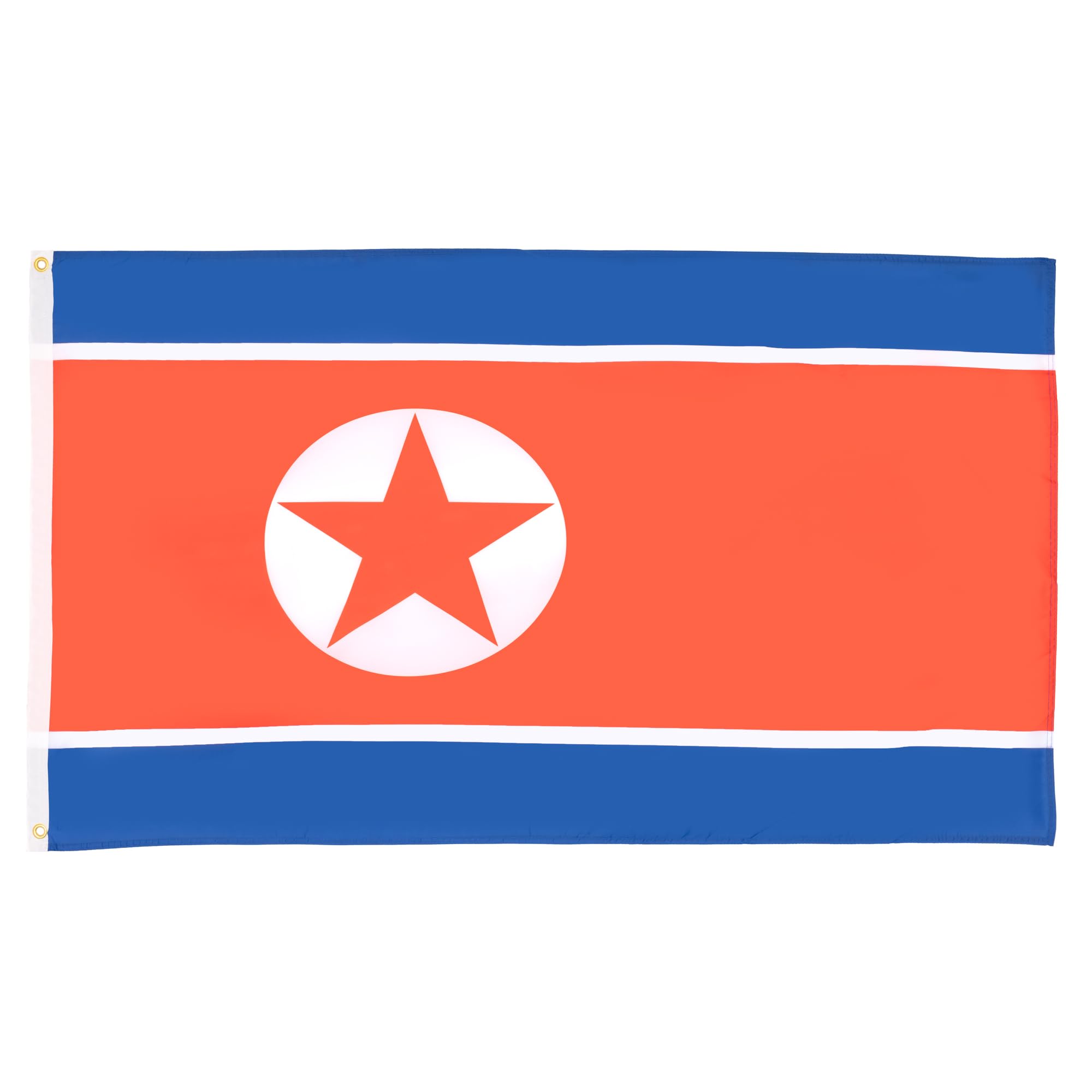 AZ FLAG - North Korea Flag - 3x5 Ft - 100D Polyester North Korean Banner with Two Metal Grommets - Fade Resistant - Vivid Colors - 3' x 5' Feet - 150x90 Cm — image 1