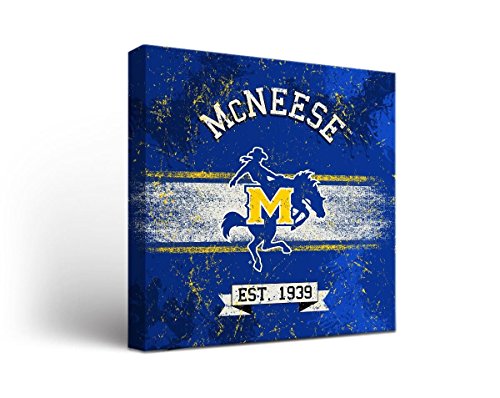 Victory Tailgate Mcneese State Msu Cowboys Canvas Wall Art Banner