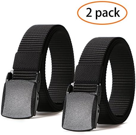 2 Pack Tactical Duty Belt for Women 30mm Wide Nylon Belt Black Women Belts for Outdoor Sports Belt like Hiking Camping Fit up to 38 Inch