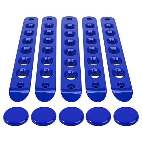 Jeep Handle Cover,E-cowlboy 5 Pcs Aluminum Front & Rear Door Handle Decoration Trim, Grab Handle Knobs Cover, push button trims,2007-2017 Jeep Wrangler JK JKU Unlimited Rubicon Sahara Accessories