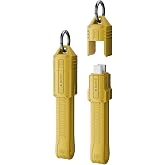 USB 4 Cable Portable Keychain 0.44ft, Yellow, 1 Pack | 240W Charging, 80Gbps Data Transfer, 8K 60Hz Video Display, For iPhone 16 15 Pro, iPad, Thunderbolt 4/3, Hub, SSD