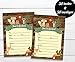 50 Cute Rustic Woodland Forest Animals Baby Shower Invitations and Envelopes (Large Size 5x7) - Baby Shower - Birthday Party - Any Occasion - Fox, Hedge Hog, Deer, Squirrel, Raccoon, Bear