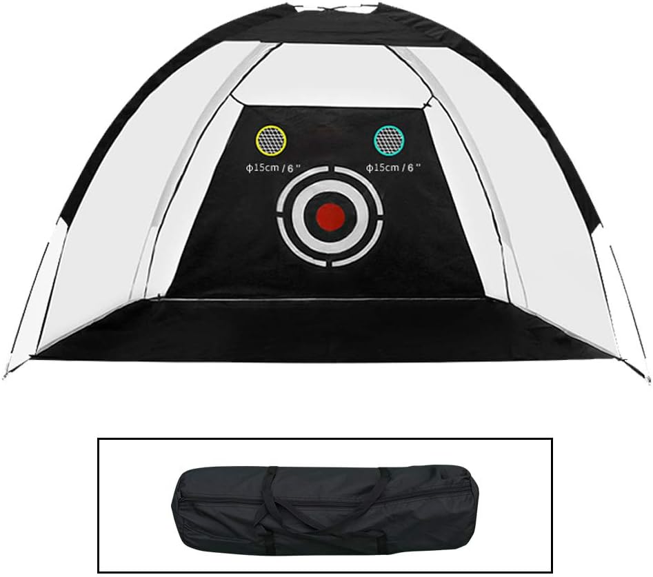 Sinolodo Two-in-One Golf Net| Golf Hitting Net|Golf Chipping Net|with Target Carry Bag|Hitting Nets Training Aids Practice Nets for Backyard Driving Range Chipping Net Outdoor&Sports